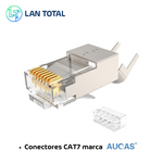 Cable Ethernet Cat7a - Cable de red redondo - Cable LAN 10Gbps 600MHz con conector RJ45