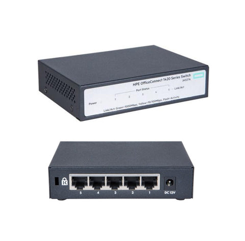 SWITCH GIGABIT ETHERNET HPE OFFICECONNECT 1420, 5 RJ-45 GBE 10/100/1000 MBPS, 3 W.